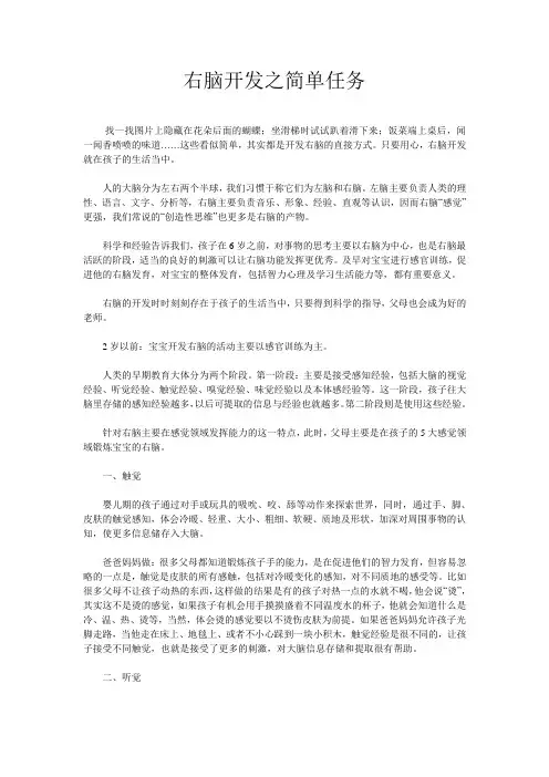 右脑开发理论知识[1]