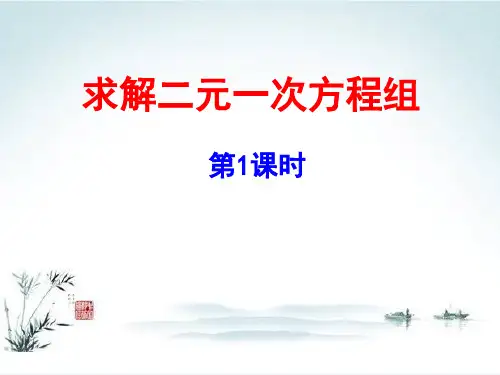 《求解二元一次方程组》二元一次方程组PPT课件
