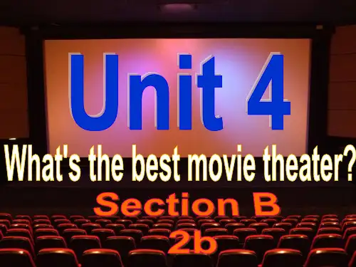 人教版八年级英语上册：unit4 Section B 2b