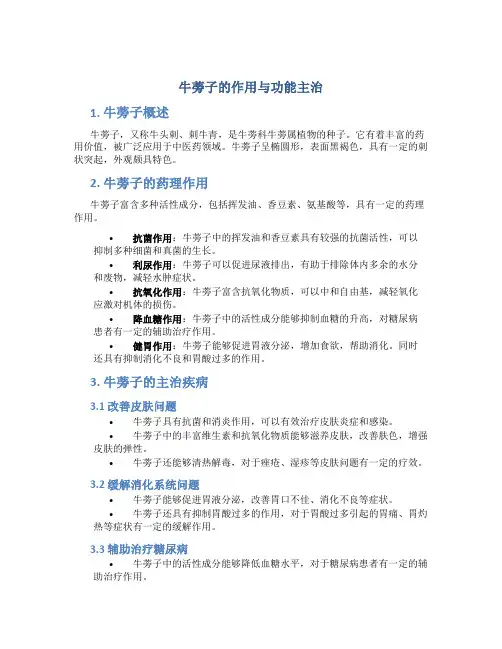 牛蒡子的作用与功能主治