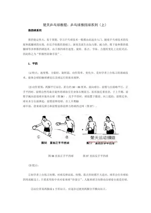 乒乓球教程：乒乓球推挡球系列(上)