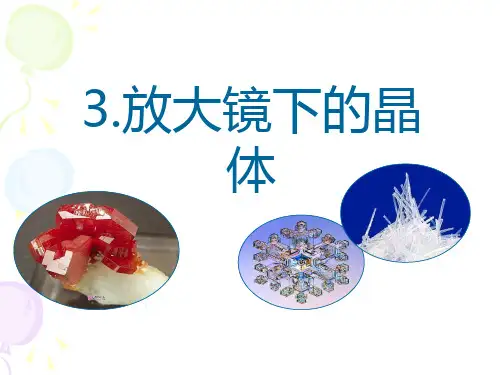 小学六年级下册科学课件-1.3 放大镜下的晶体｜教科版(共56张PPT)