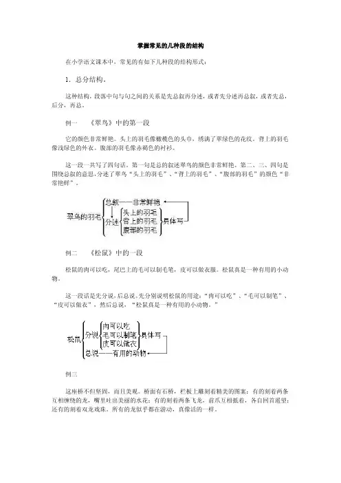 掌握常见的几种段的结构