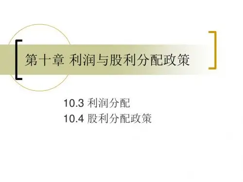 第10章 利润与股利分配政策-精选文档
