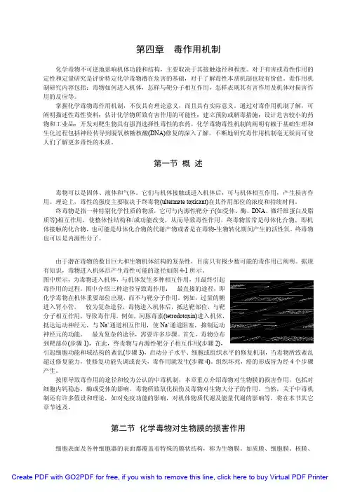 毒作用机制