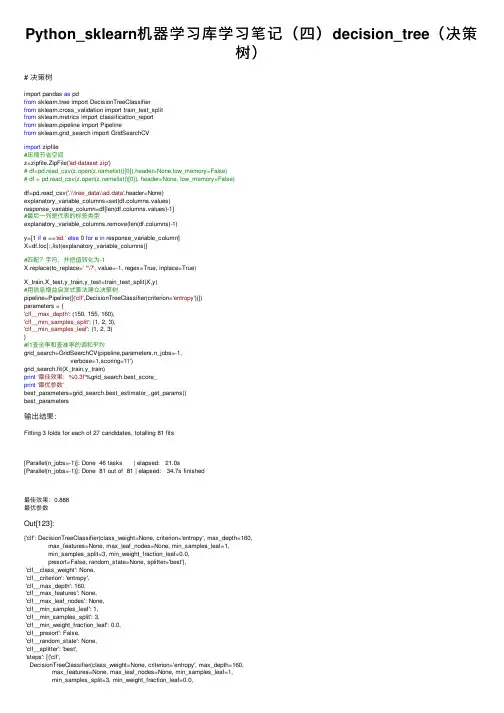 Python_sklearn机器学习库学习笔记（四）decision_tree（决策树）