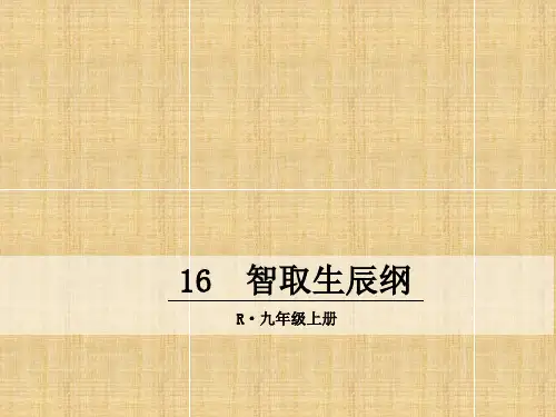 16.《智取生辰纲》优秀公开课获奖课件精编版
