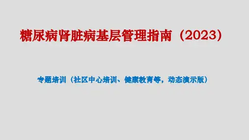 糖尿病肾脏病基层管理指南(2023)