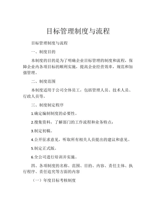 目标管理制度与流程