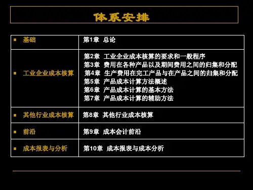 中国人民大学成本会计课件1上课讲义