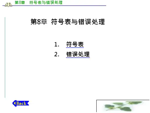编译原理 符号表6