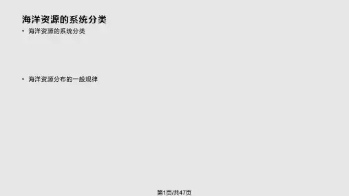 海洋资源的分类与分布PPT课件