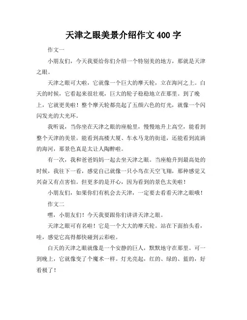天津之眼美景介绍作文400字