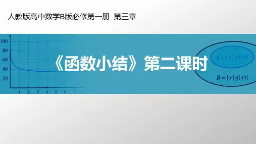 高一上学期数学人教B版必修第一册第三章函数小结(第2课时)