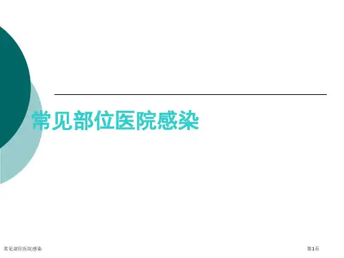 常见部位医院感染