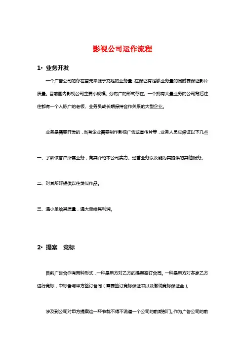 影视公司运作明细.doc