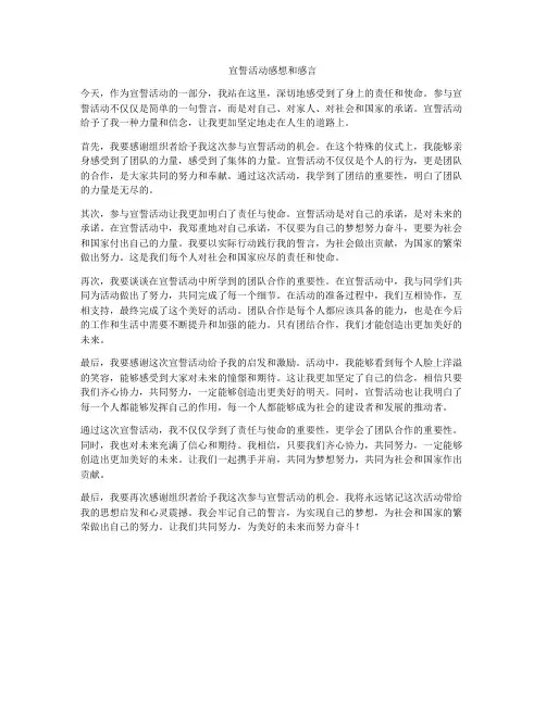 宣誓活动感想和感言