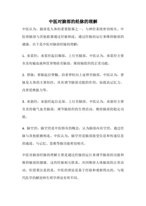 中医对脑部的经脉的理解