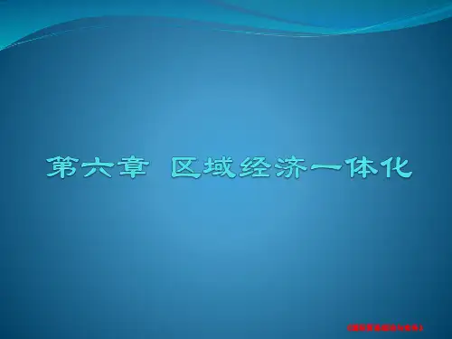 第六章  区域经济一体化