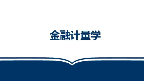 金融计量学导论