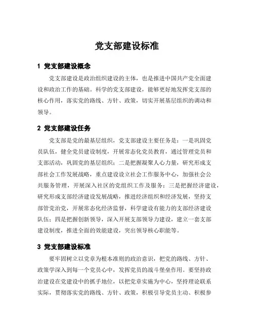 党支部建设标准