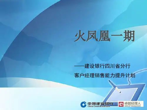 建设银行客户经理销售能力提升计划(ppt 89页)