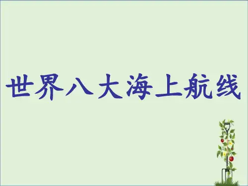 世界八大海上航线剖析