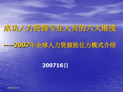 HR六大维度PPT课件