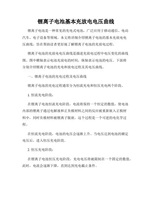 锂离子电池基本充放电电压曲线