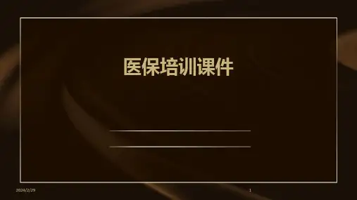 2024年医保培训课件