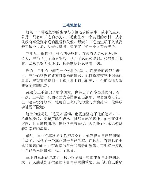 三毛流浪记坚韧的生命永恒的追求