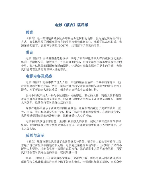 电影额吉观后感