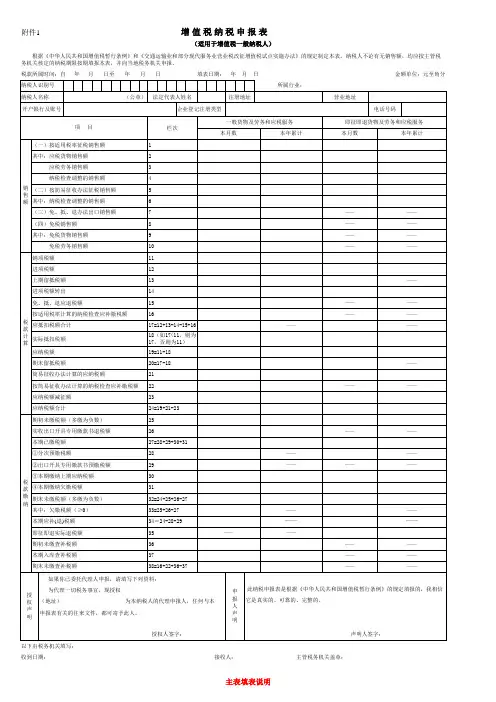 最新增值税纳税申报表(适用于一般纳税人)含相关事项及.xls