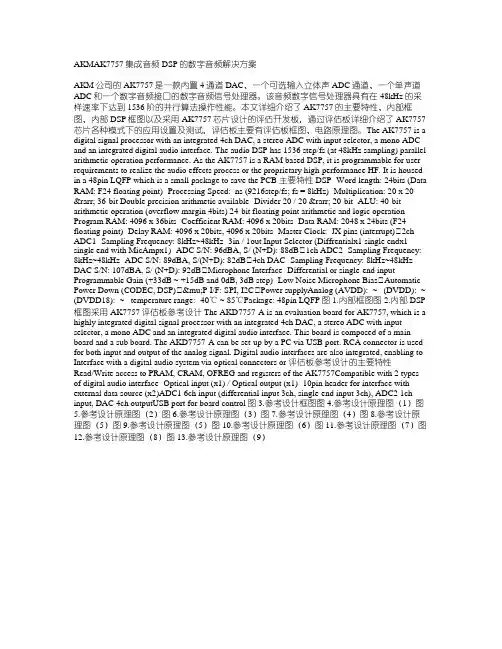 AKMAK7757集成音频DSP的数字音频解决方案