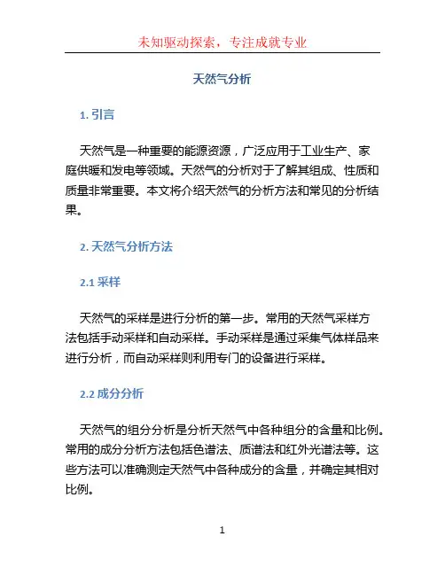 天然气分析