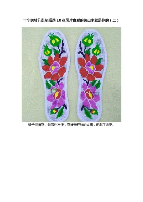 十字绣针孔鞋垫精选10张图片喜爱的绣出来就是你的（二）