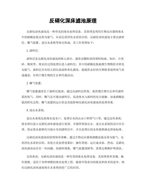 反硝化深床滤池原理