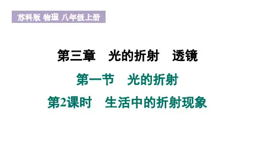 2024-2025学年苏科版物理八年级上册第一节 光的折射(第2课时 生活中的折射现象)课件