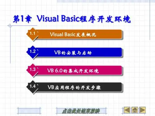 第1章 Visual Basic程序开发环境