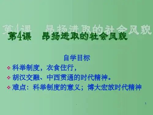 七年级历史下册 昂扬进取的社会风貌课件 北师大版