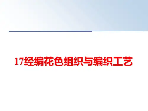 最新17经编花色组织与编织工艺