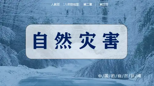 2.4自然灾害 课件 人教版地理八年级上册
