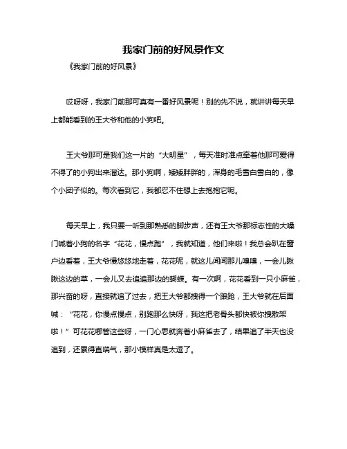 我家门前的好风景作文