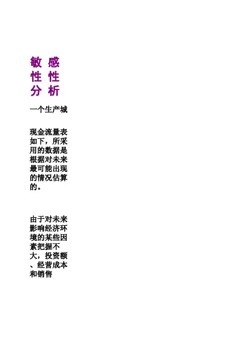 敏感性分析模型