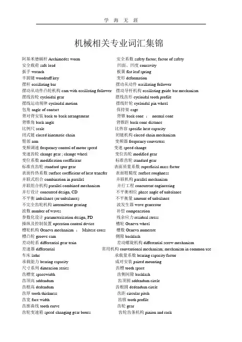 机械相关专业词汇集锦.doc