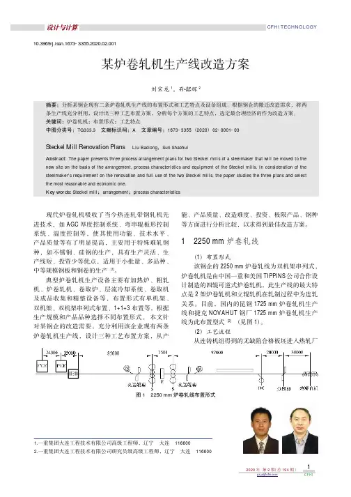 某炉卷轧机生产线改造方案