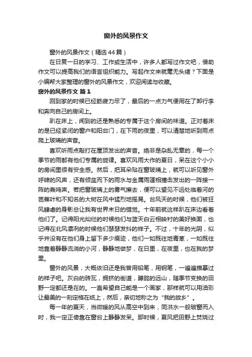 窗外的风景作文（精选44篇）