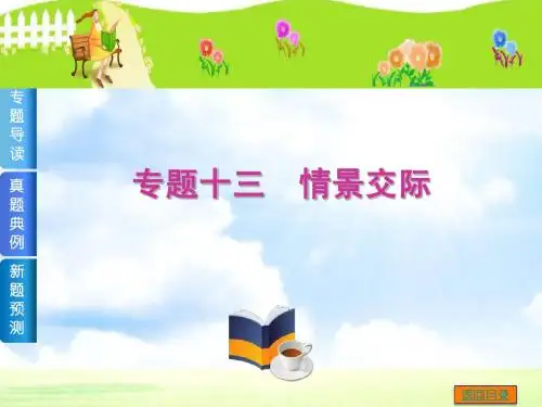高考英语二轮复习课件:《情景交际》