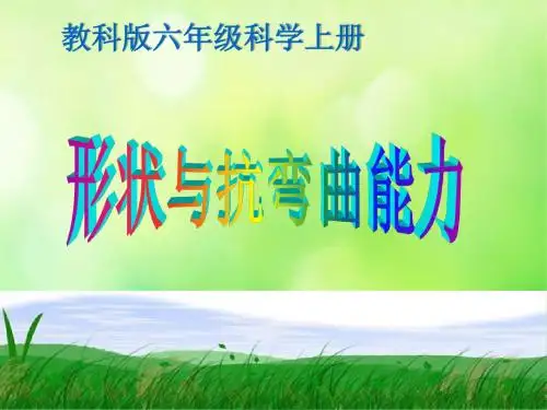 形状与抗弯曲能力 课件(教科版六年级科学上册)