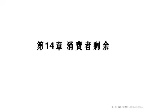 范里安-中级微观经济学-课程案例-第14章